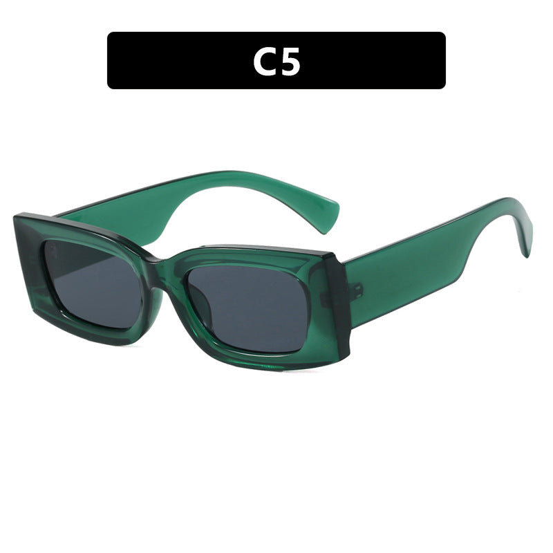Damen modische quadratische Sonnenbrille mit transparentem Rahmen und schützendem UV-Filter Brehn