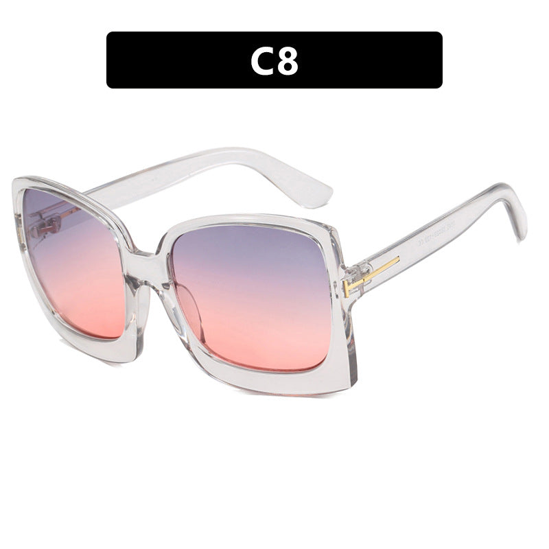 Damen oversized Sonnenbrille im modernen quadratischen Design mit verspiegelten Gläsern Brehn