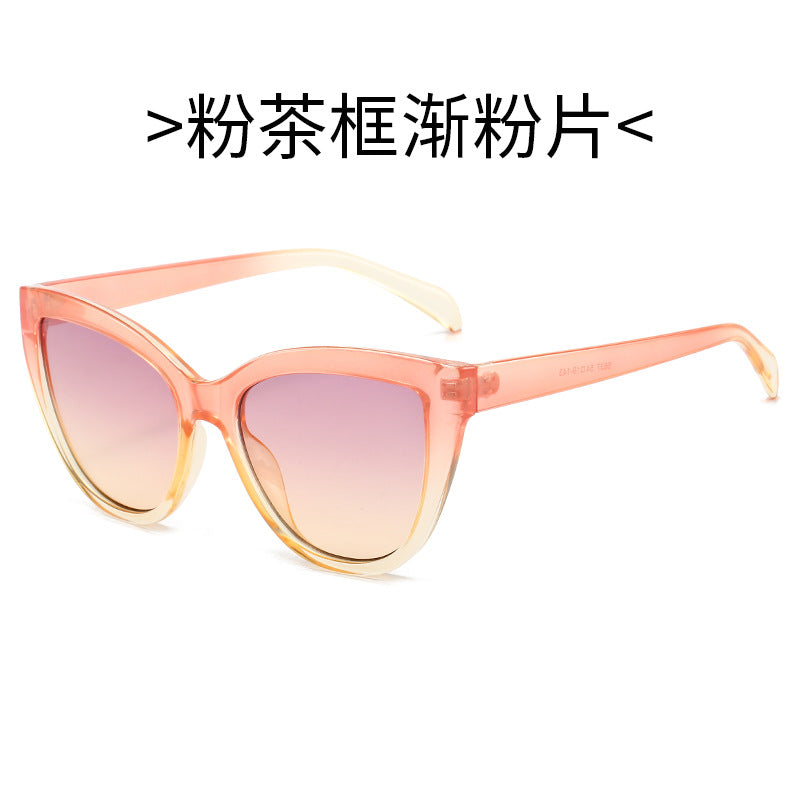 Damen Cat-Eye Sonnenbrille mit transparentem Rahmen und UV-Schutz Brehn