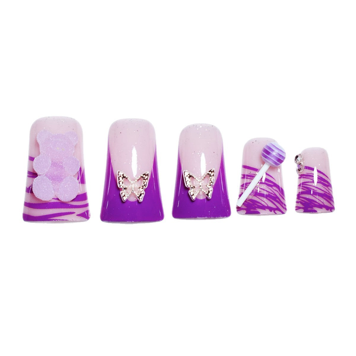 Künstlerische Schmetterling Nageldesign Erweiterungen Brehn
