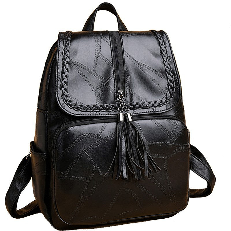 Chic Strukturierte Leder Rucksack Brehn
