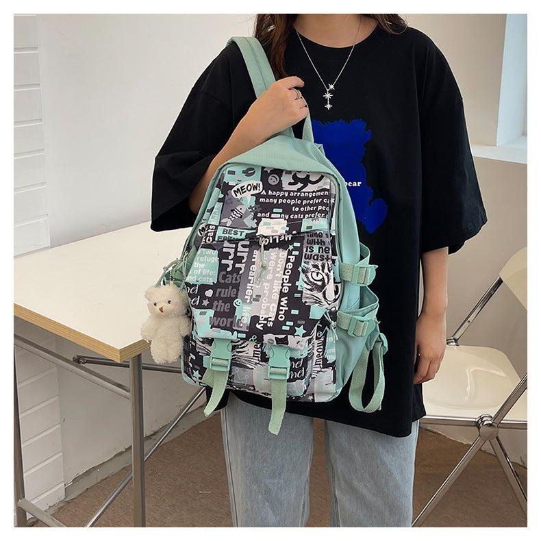 Niedlicher illustrierter Grafik-Rucksack