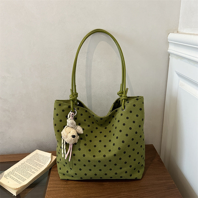 Verspielte Polka-Dot-Stofftasche