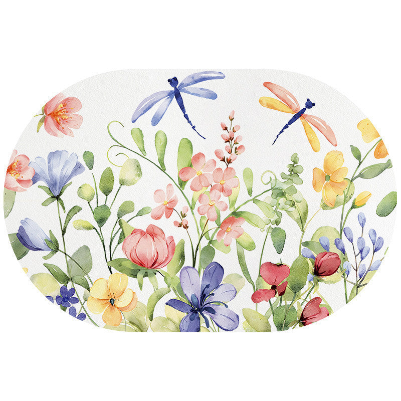 Florales Design Küchenmatte