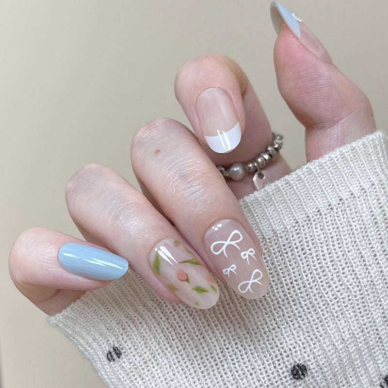 Künstlerisches Florales Press-On Nagelset Brehn 1789388641