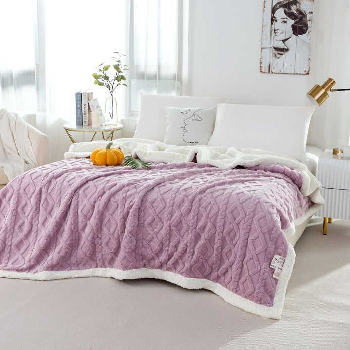 Gemütliche gemusterte Fleece-Decke