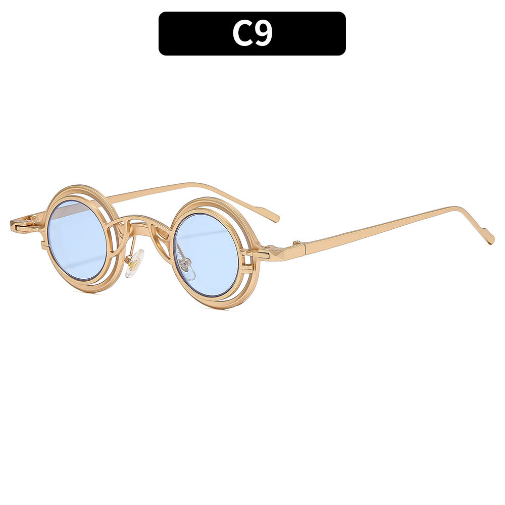 Kreisförmige Dual-Linsen Sonnenbrille