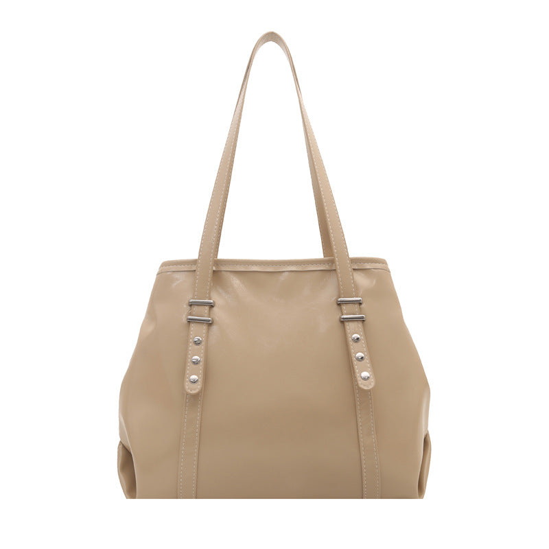 Klassische Strukturierte Leder Tote Bag