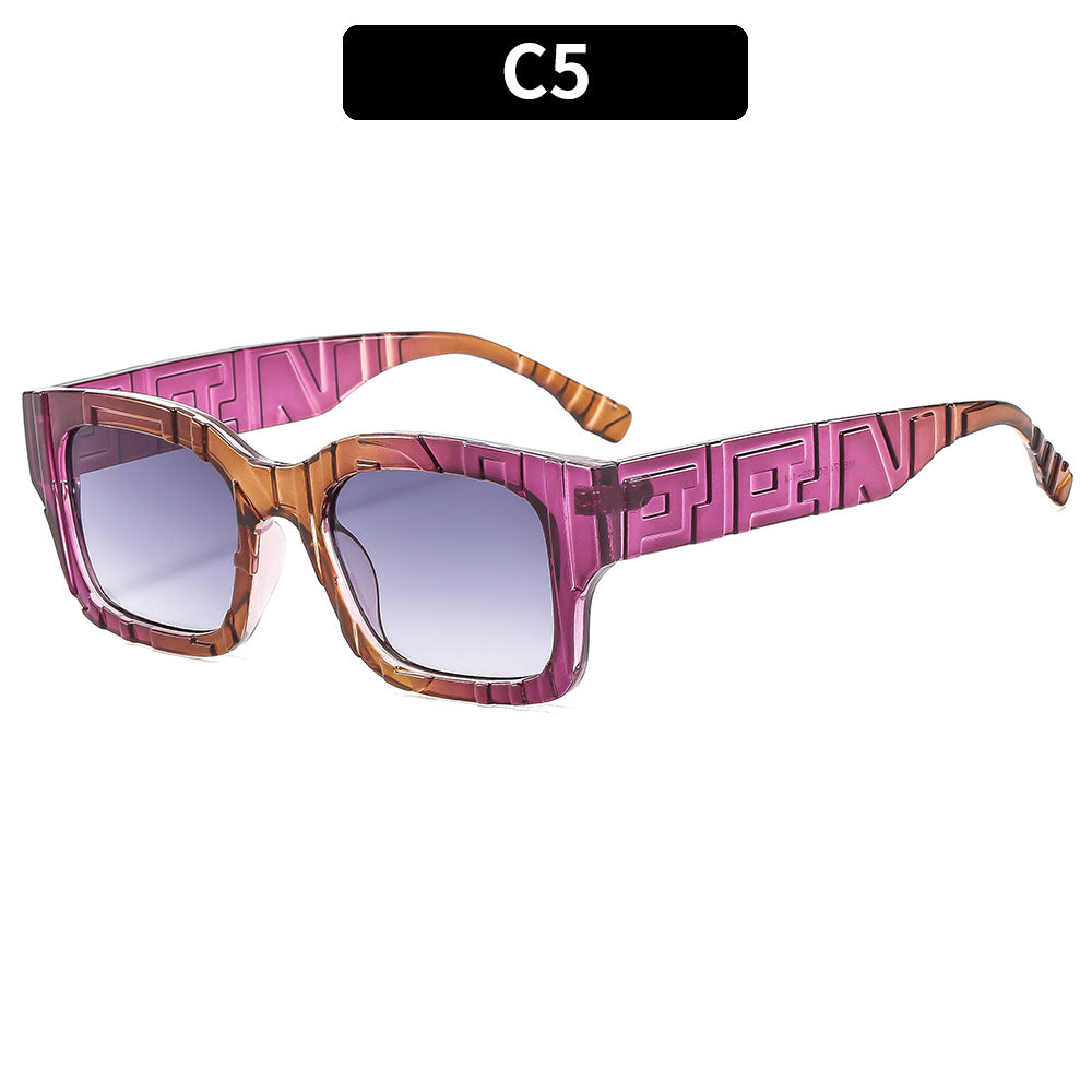 Oversized Geometric Statement Sonnenbrille