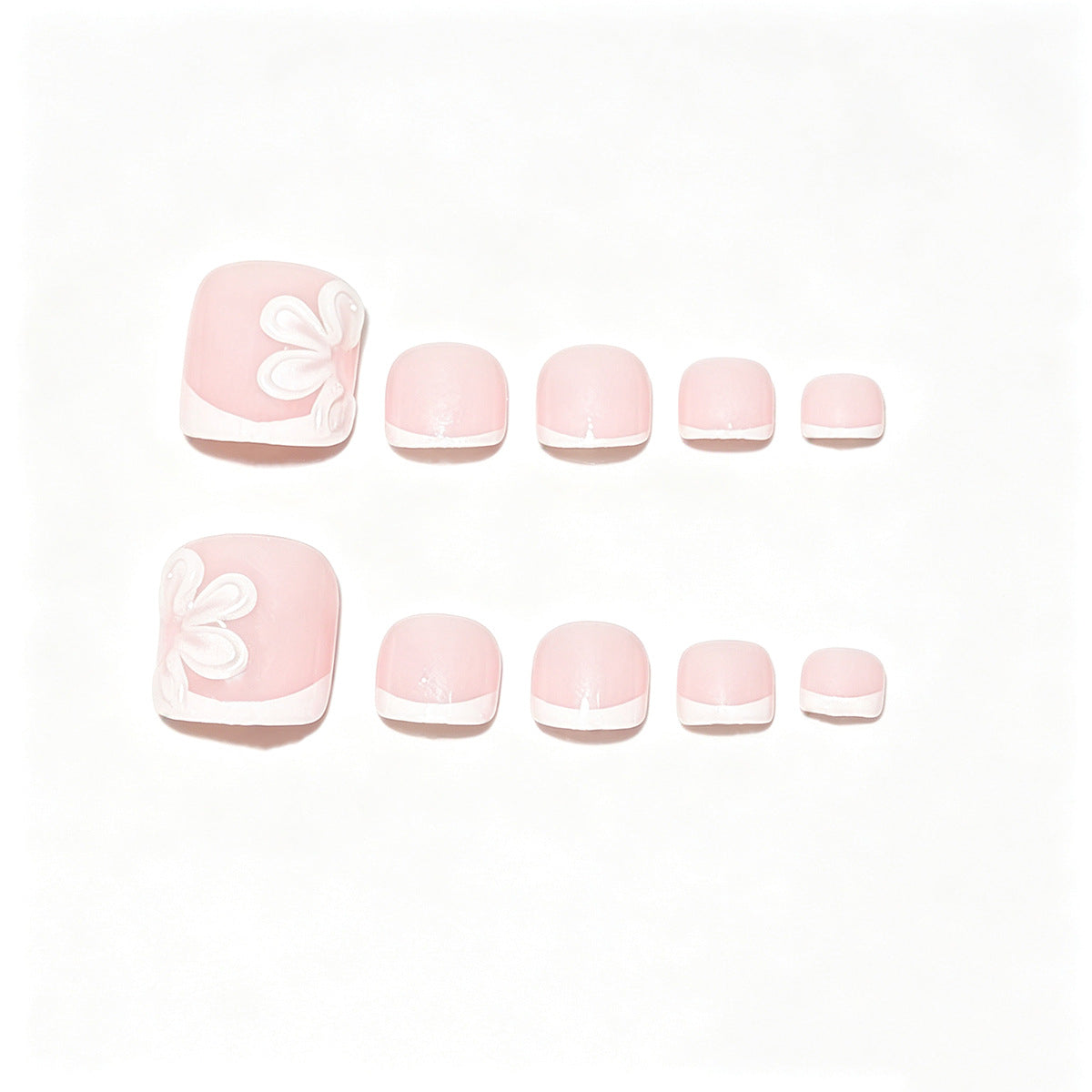 Elegantes French Tip Pediküre Set Brehn