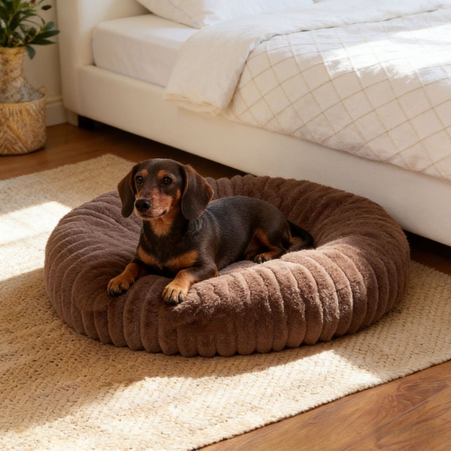 Plüsch runde Katzenbett