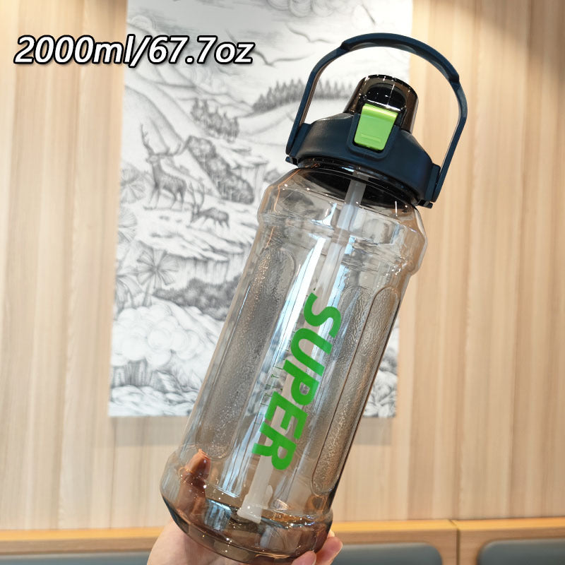 Damen praktische Trinkflasche mit großem Fassungsvermögen und auslaufsicherem Deckel Brehn