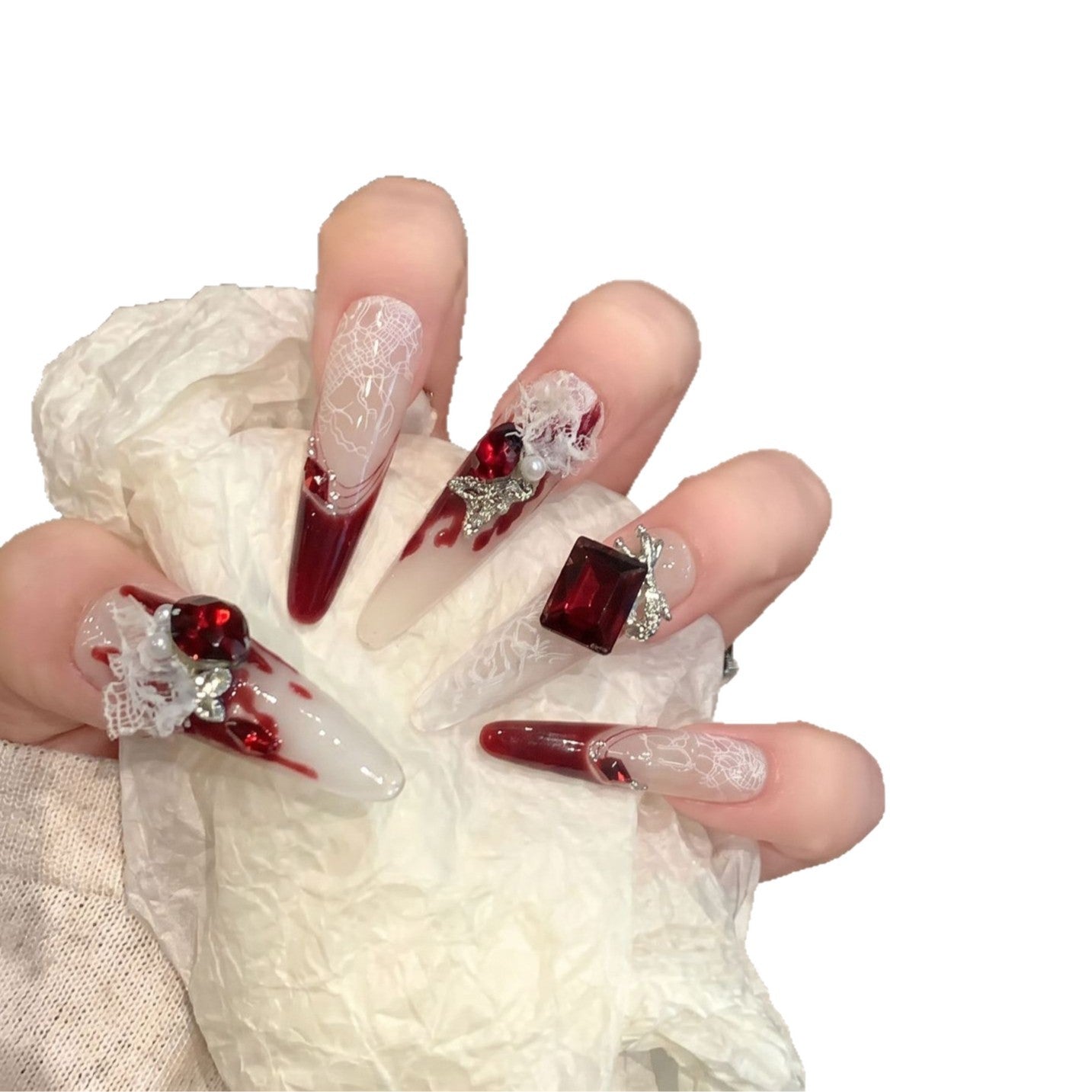 Elegantes dekoratives Press-On-Nagelkunst-Set Brehn