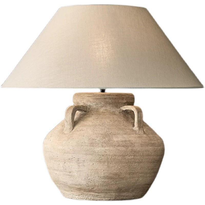 Rustikale Keramik Tischlampe