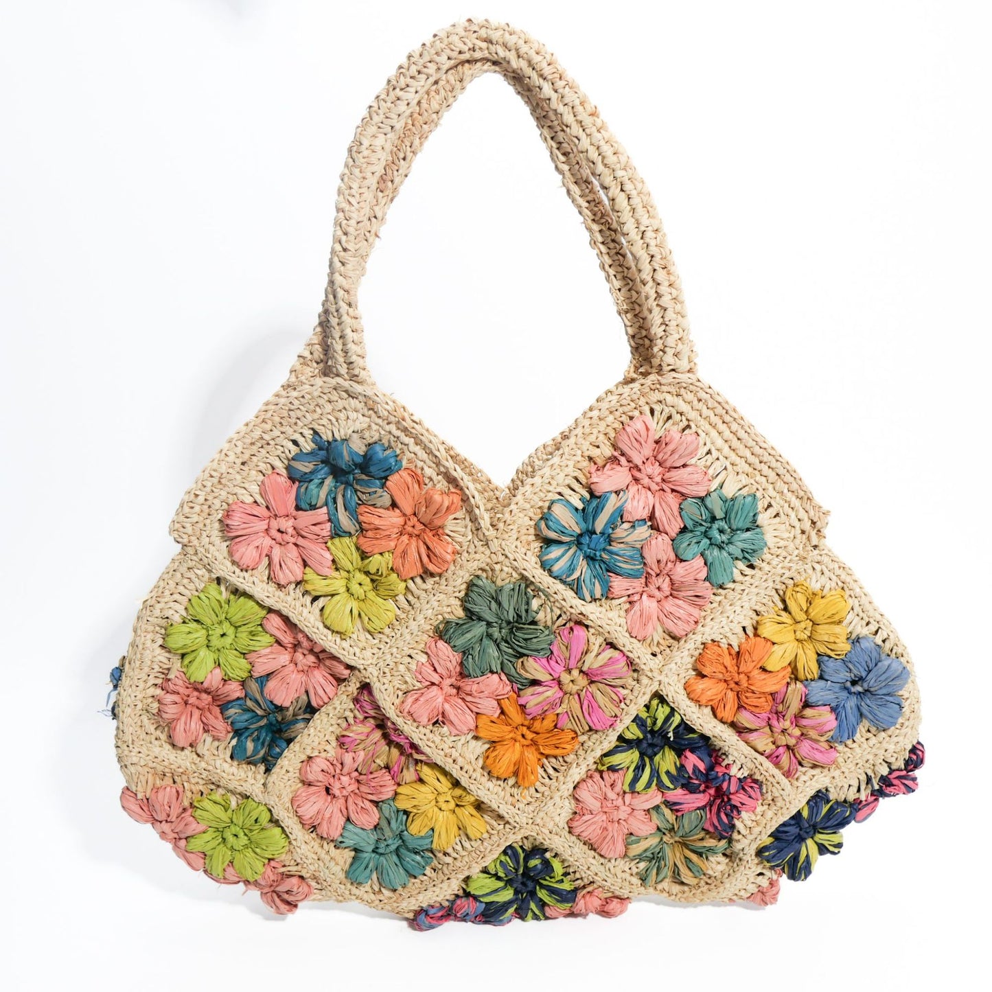 Makramee-Tasche mit Floralem Muster Brehn