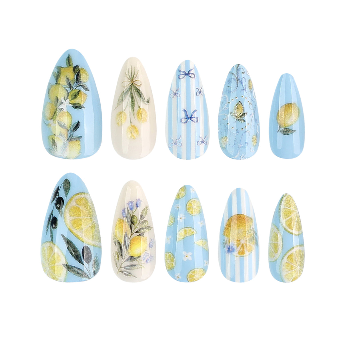 Kunstvolle Nagelkunst mit fruchtigem Zitrusdesign Brehn
