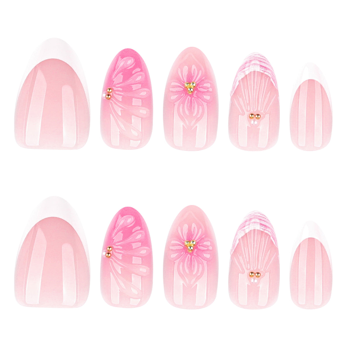 Überragende Nagelkunst mit luxuriösen Blüten- und Muschel-Designs Brehn