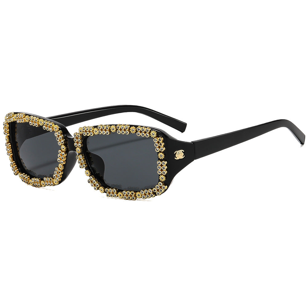 Damen Sonnenbrille mit glamourösem Strassrahmen Brehn