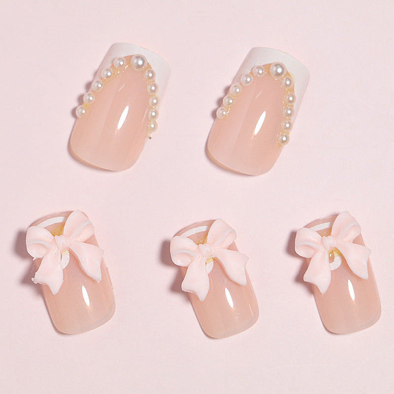 Elegante dekorative Press-On-Nagelset Brehn