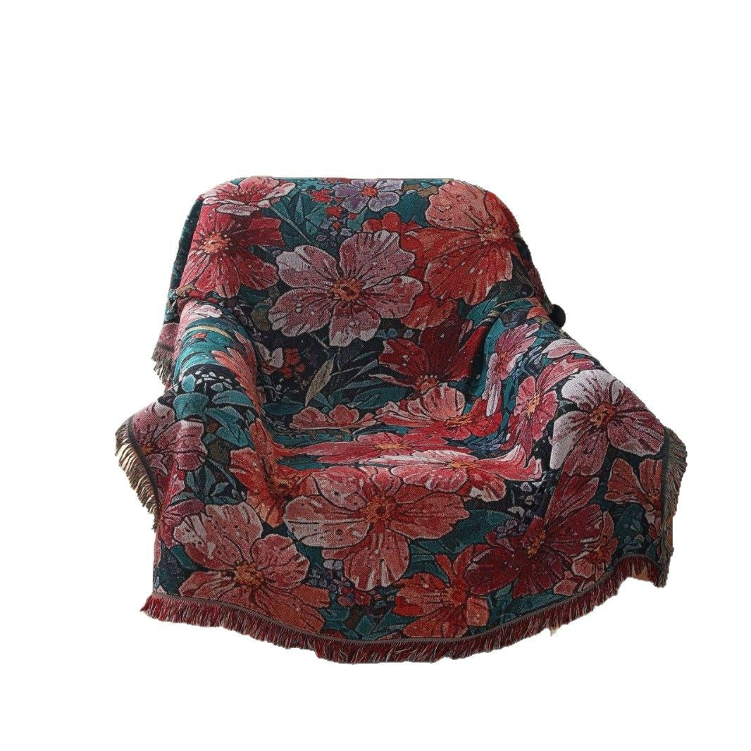 Blumenmuster Gewebte Wurfdecke