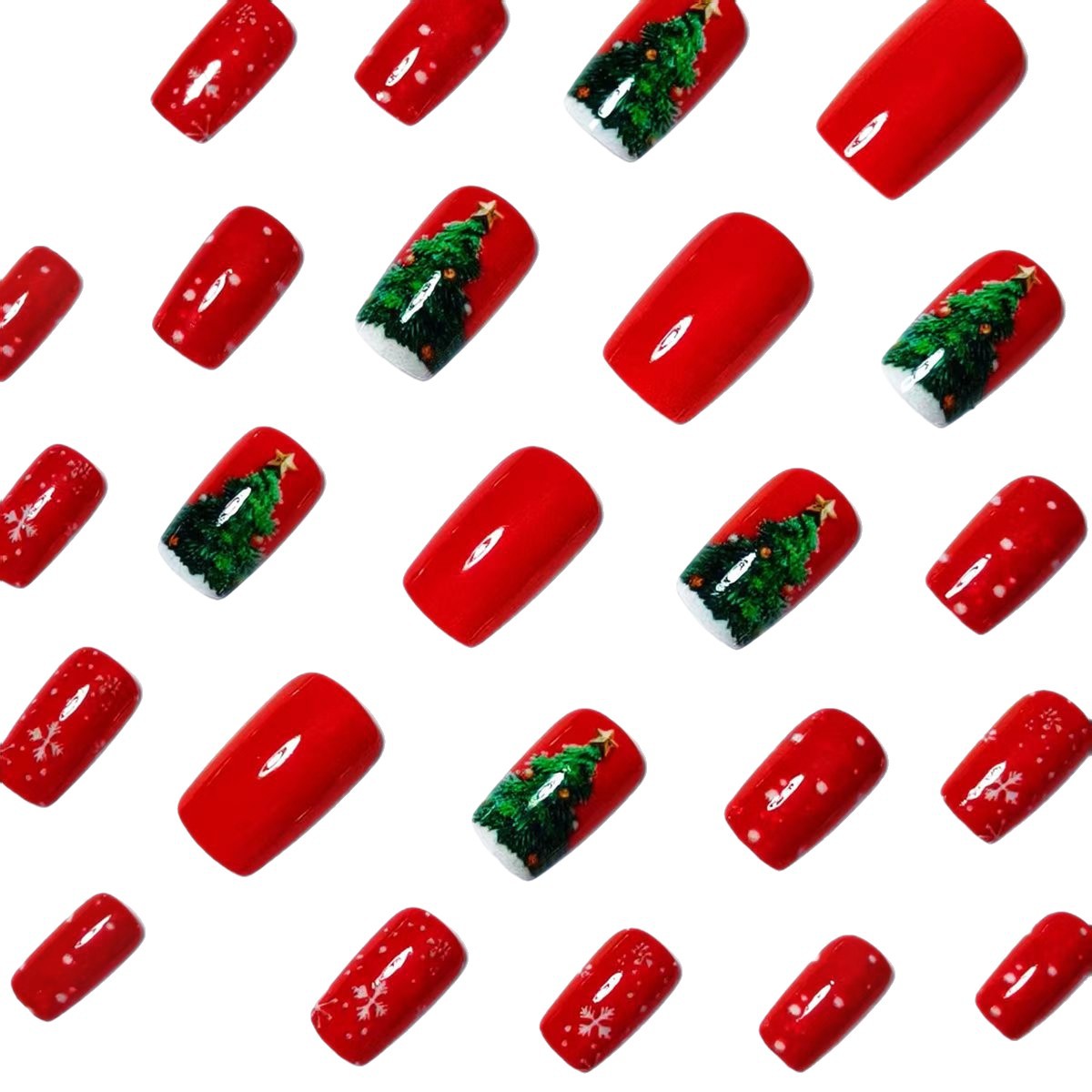 Kunstnägel Im Festlichen Weihnachtsdesign Brehn