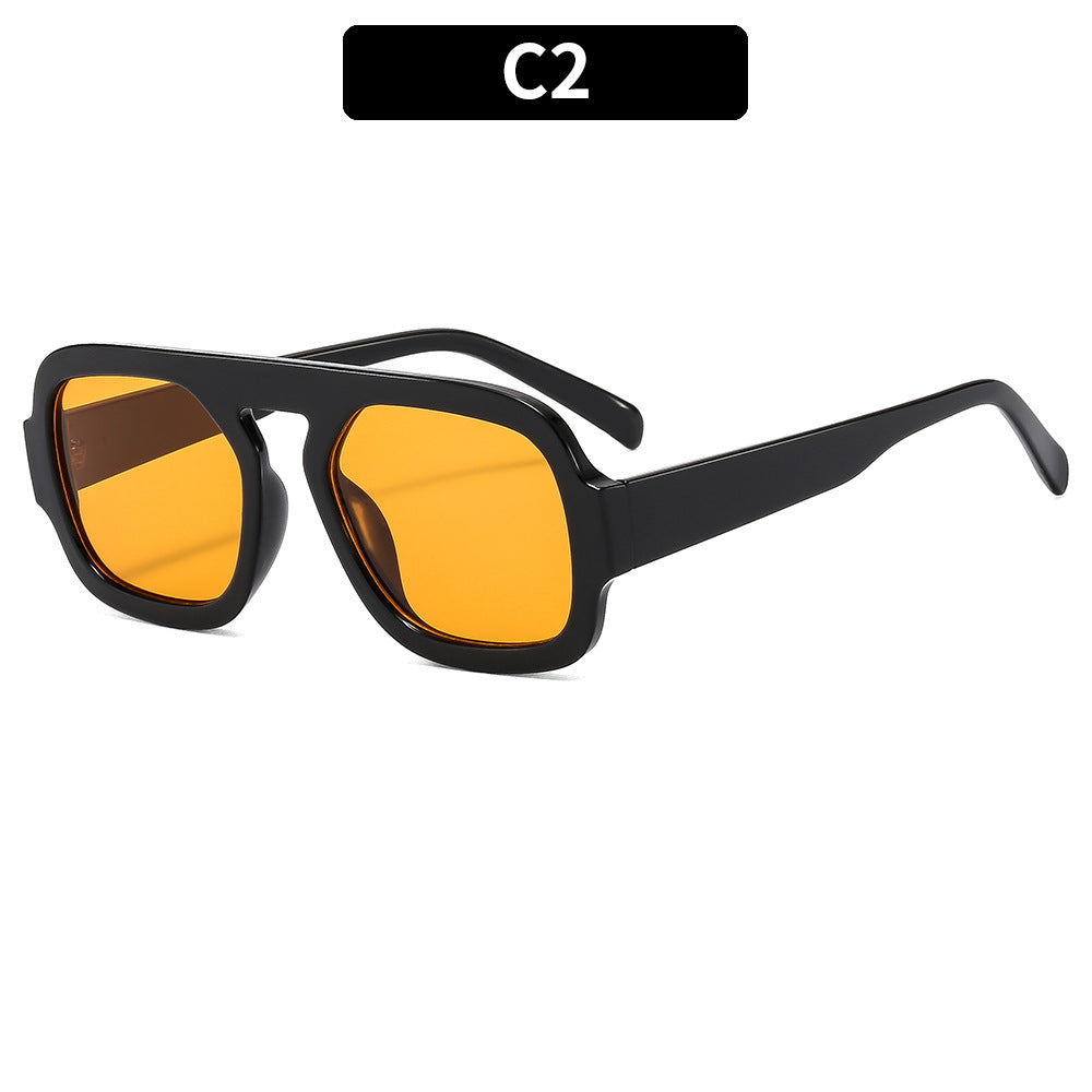 Einfache Acetat Quadrat Sonnenbrille