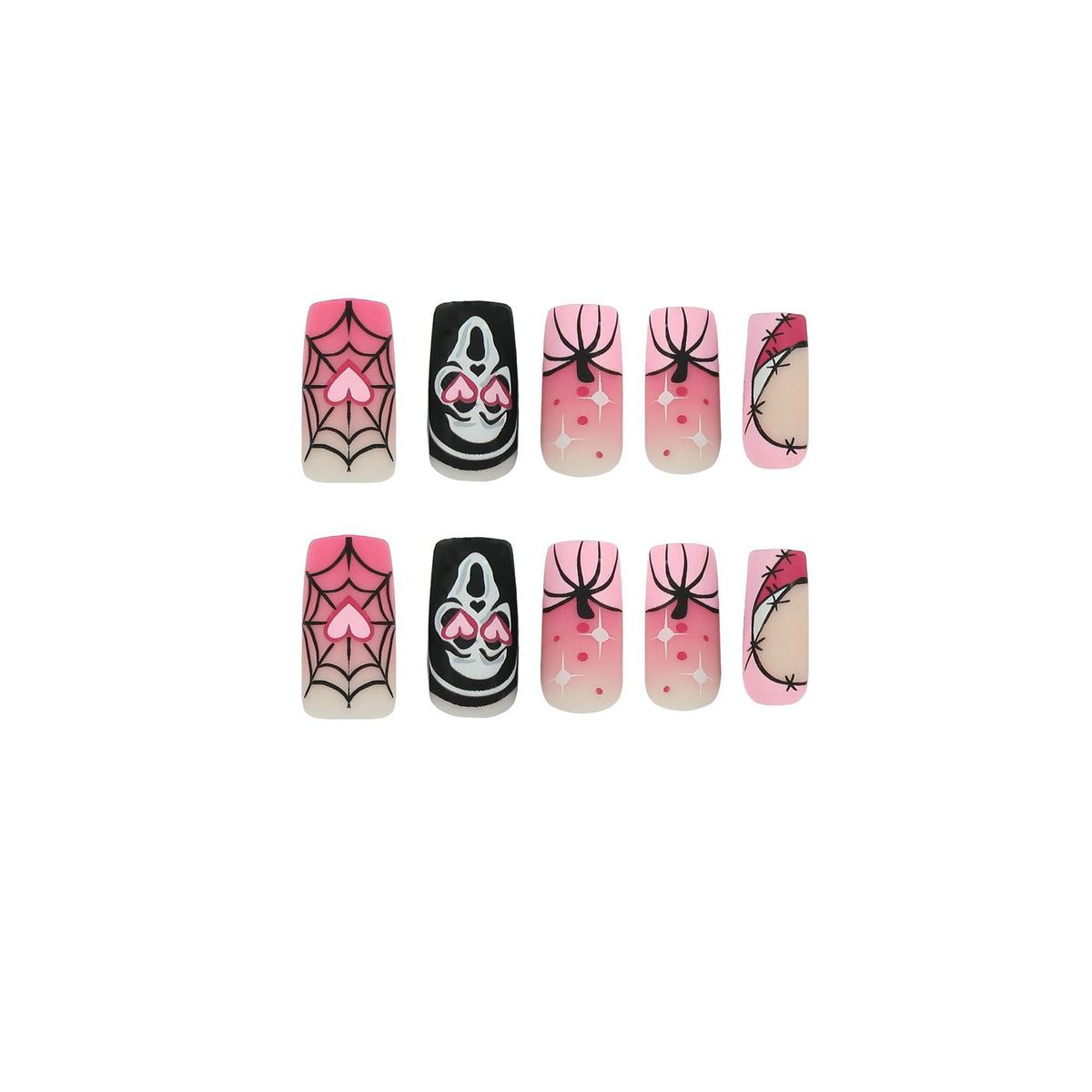 Kunstvolle Nagelkunst mit Halloween-Motiv Brehn