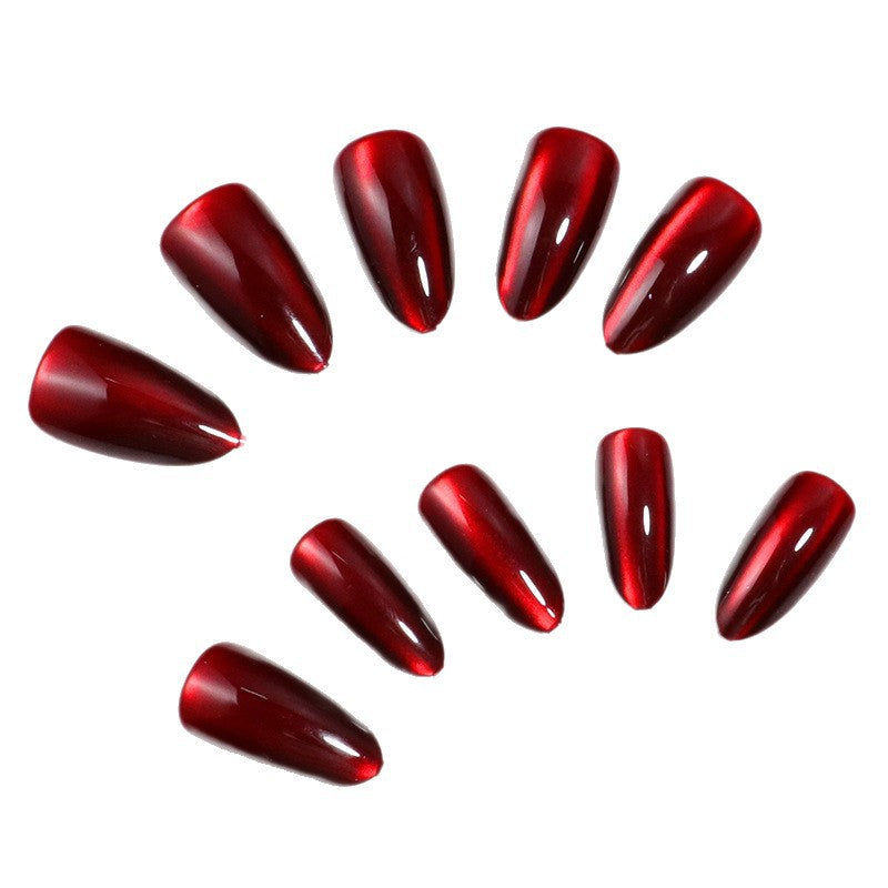 Glänzendes mandelförmiges Press-On-Nagelset Brehn