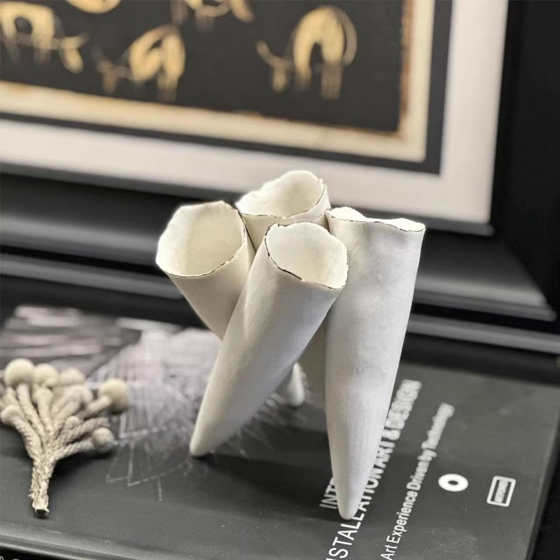 Dekorative Moderne Skulptierte Vase