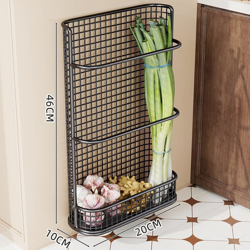 Slim Wandmontierte Drahtgitter Küchenschrank Vertikale Aufbewahrungskorb Organizer