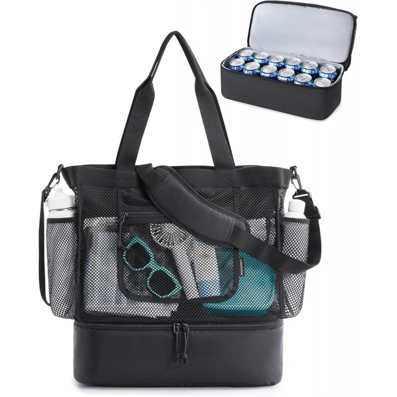 Multifunktionale Kühltasche mit Netz-Außentaschen Brehn