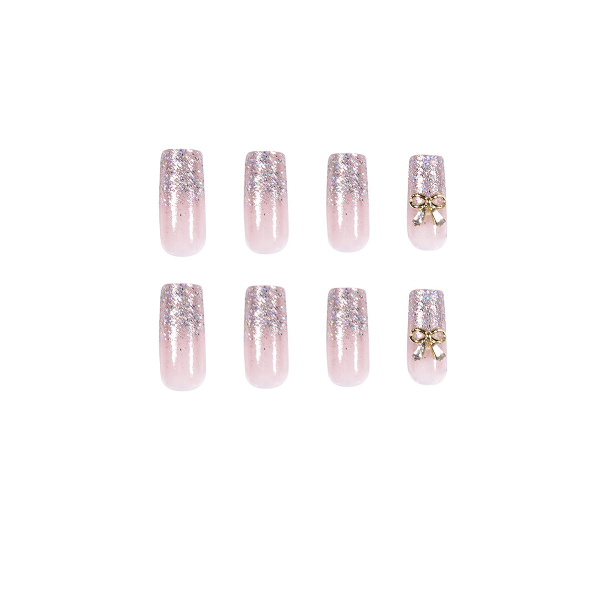 Kunstvolle Nagelverlängerungen mit Glitzer und Verzierung Brehn