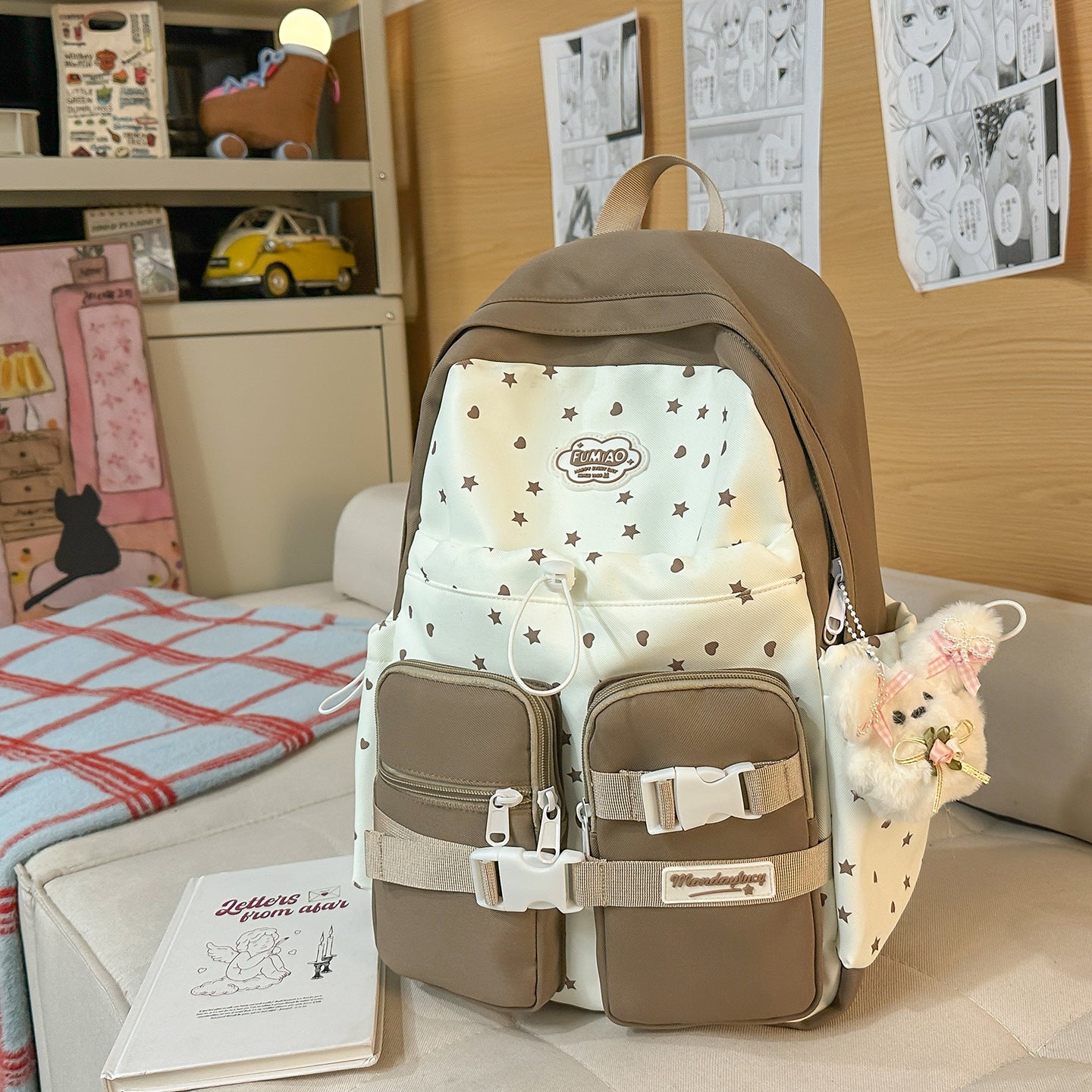 Stylischer Rucksack mit Sternmuster Brehn