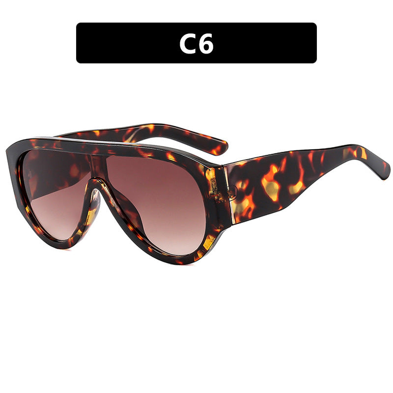 Damen modische Sichtschutz-Sonnenbrille mit breitem glamourösem Rahmen und UV-Schutz Brehn