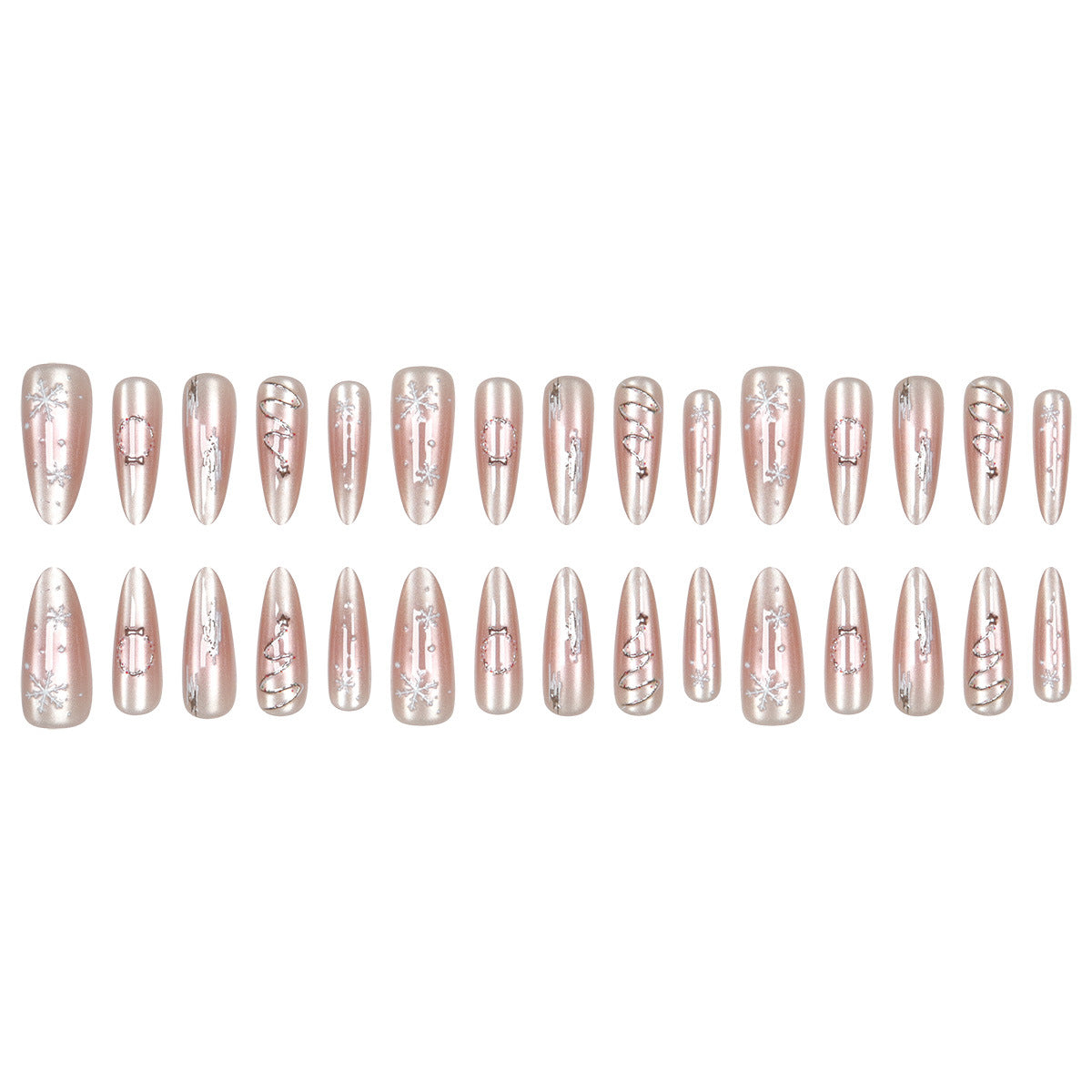 Premium Stiletto Press-On Nägel mit elegantem gefrostetem Design Brehn