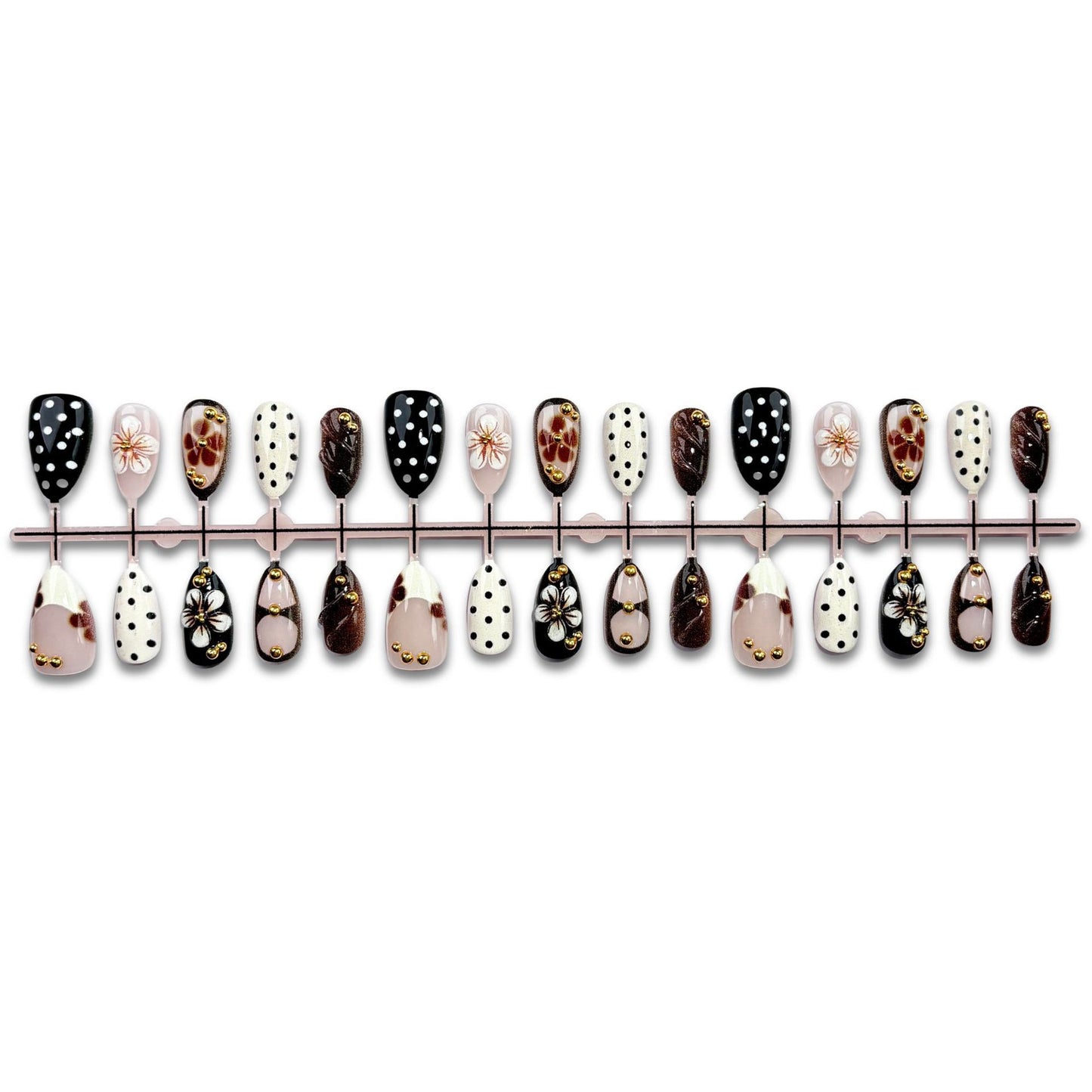 Floral Design Press-On Nail Art Brehn