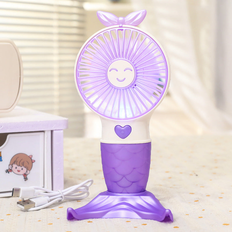 Damen Tragbarer Handventilator mit Meerjungfrau-Design Brehn