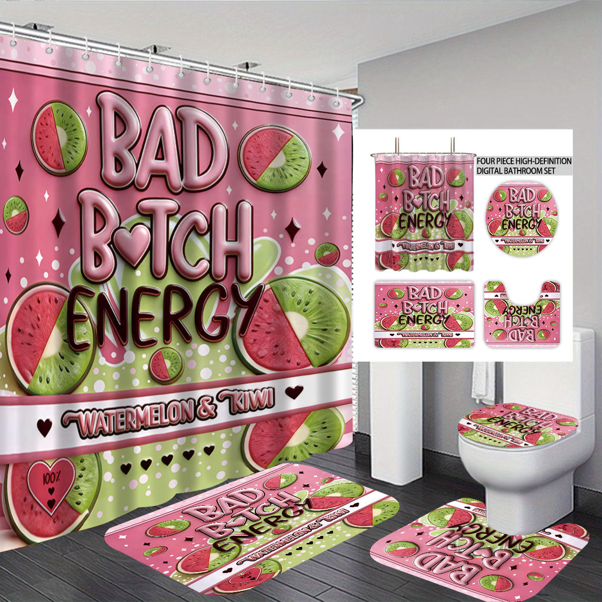 Digital Dragonfly-Themed Badezimmer Set Brehn
