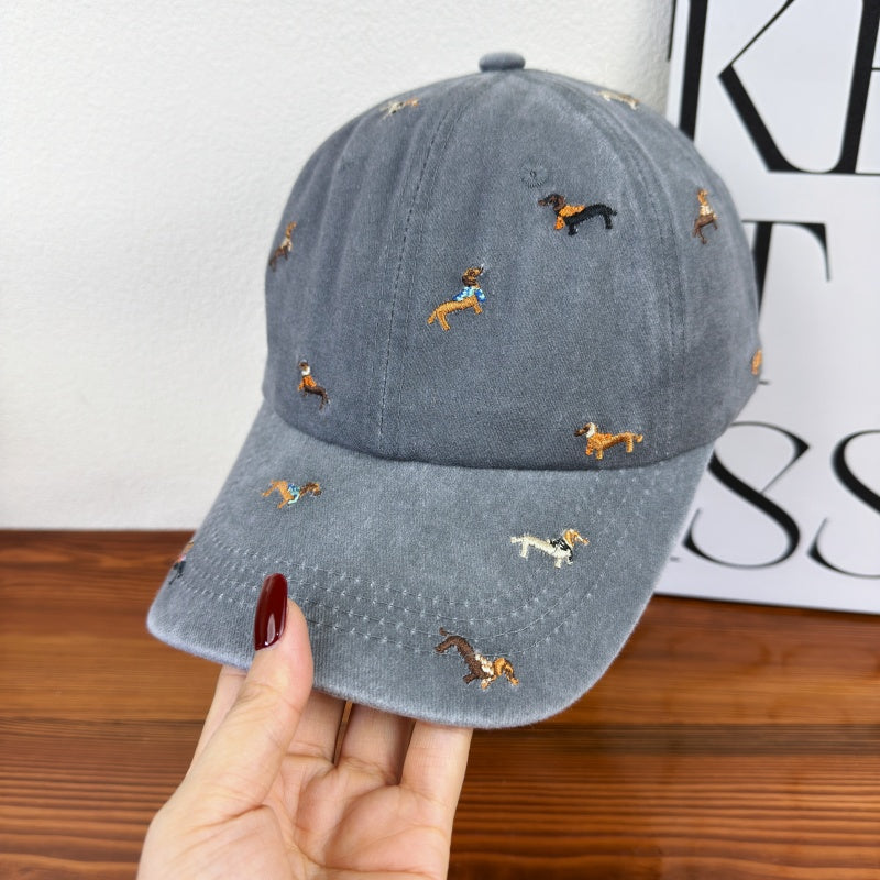 Unisex Bestickte Hundethemen-Baseballmütze Brehn