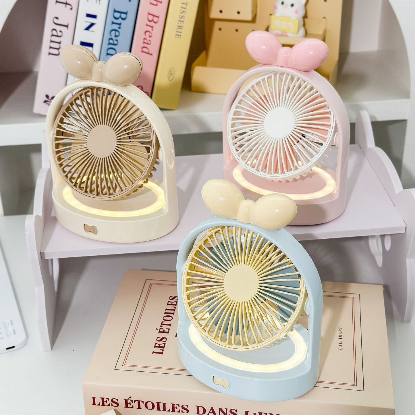 Unisex Tragbarer Mini-Ventilator im eleganten Blumendesign Brehn