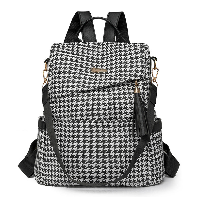 Stylische karierten Muster-Rucksack