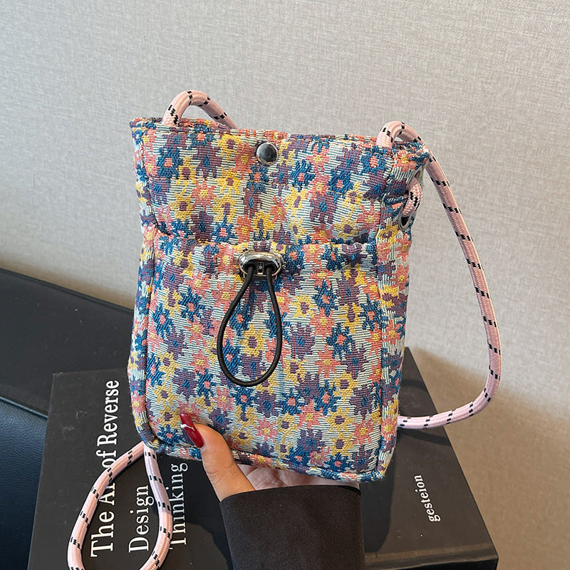 Blumenmuster Crossbody Pouch Tasche