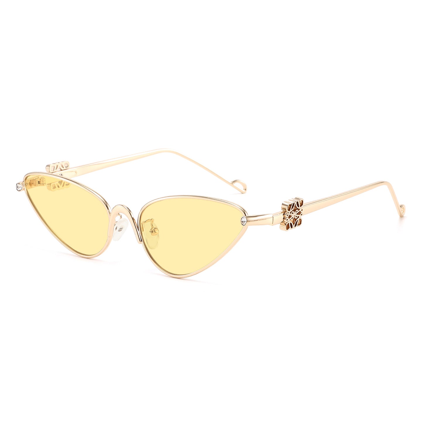 Damen Cat-Eye Sonnenbrille mit eleganten Akzenten und UV-Schutz Brehn