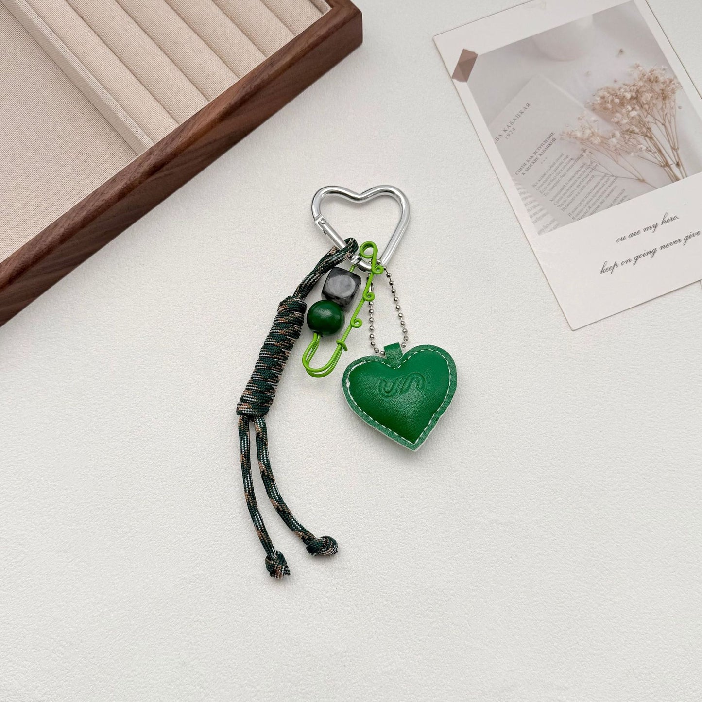Herzförmiger Leder-Schlüsselanhänger Brehn