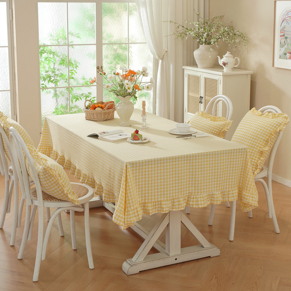 Vichy Rüschende Tischdecke