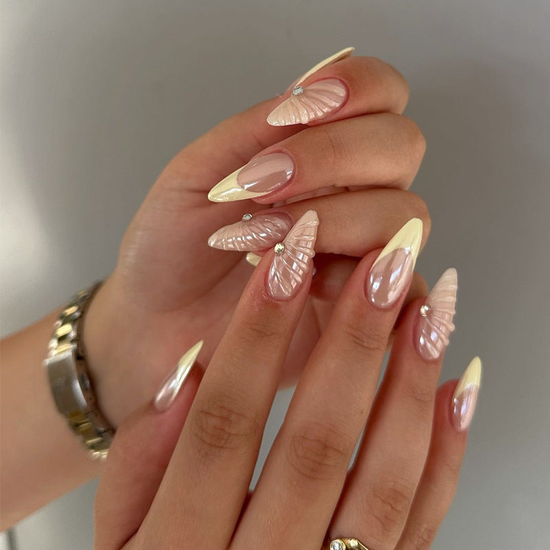 Künstlerisches Stiletto Drucknagelset mit verziertem Muschel-Design Brehn