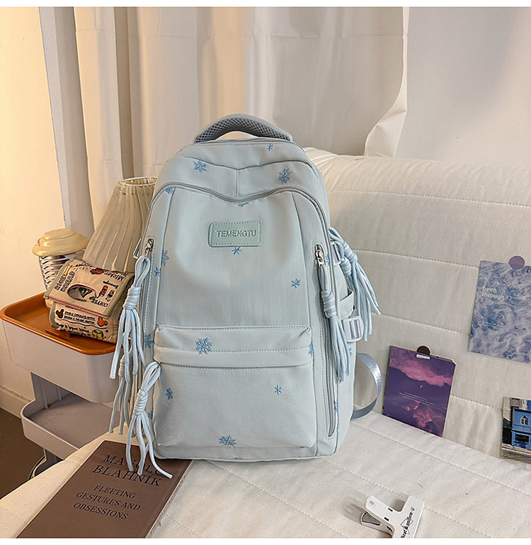 Elegante gestickte Schulrucksack