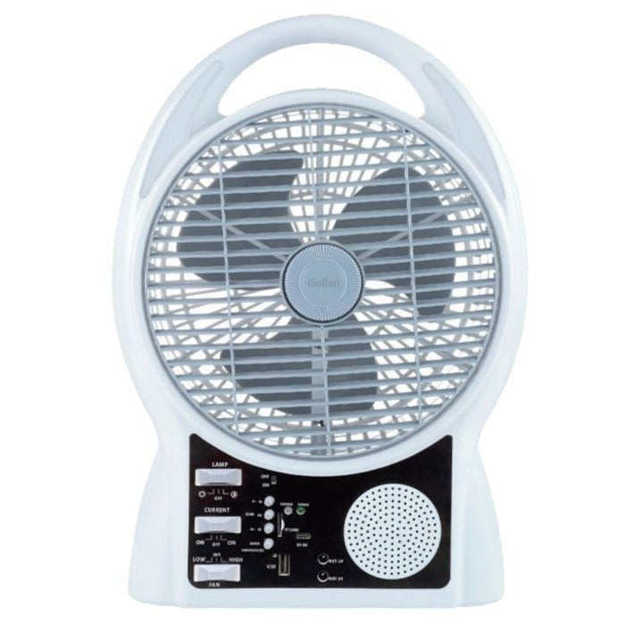 Damen tragbarer Solarventilator mit LED-Leuchten Brehn
