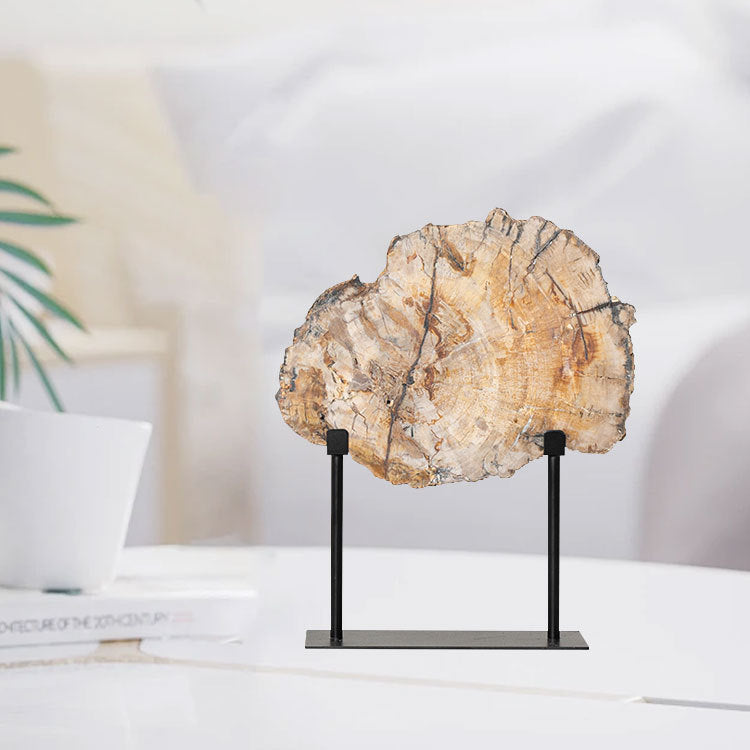 Natürliche Holzscheibe Dekorative Skulptur