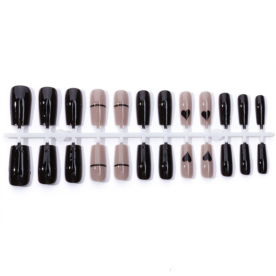 Elegantes Glänzendes Press-On Nagelset Brehn